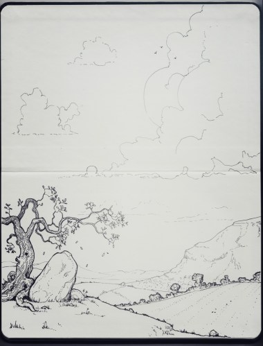 Finished drawing of a landscape