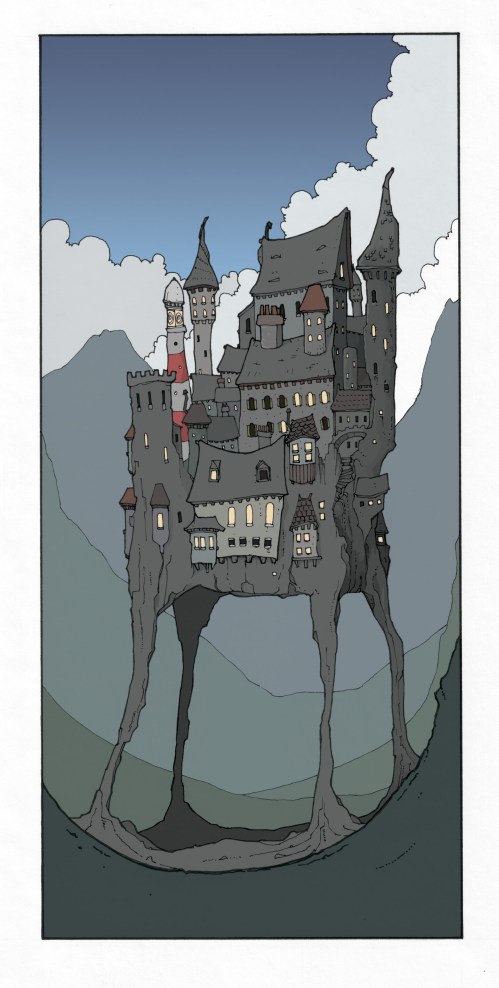 Final (probably) coloured version of Walking City.